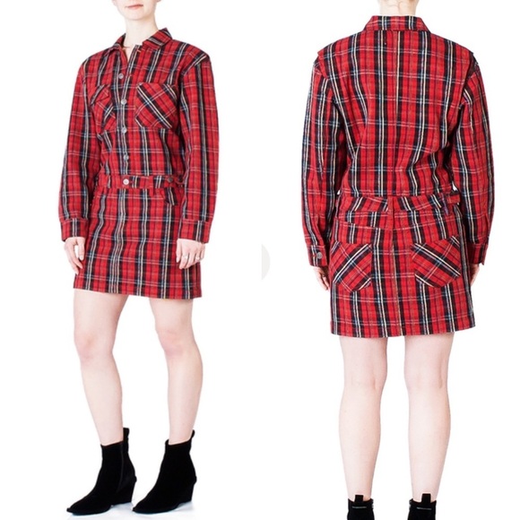 Current/Elliot The Jumpsuit Dress in Tartan Plaid - Picture 1 of 6